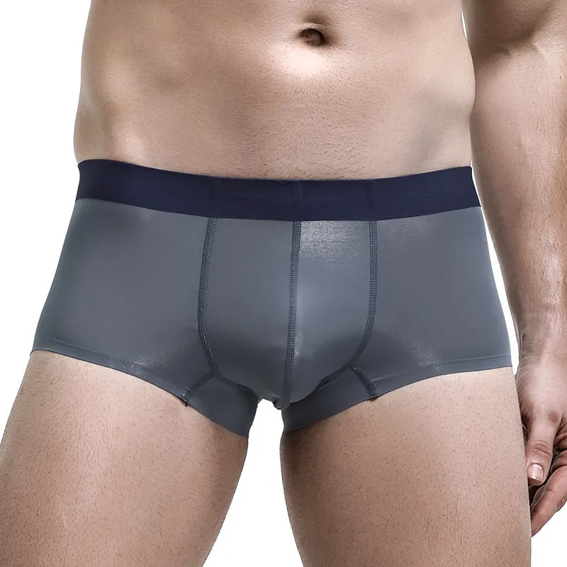New Ice Silk Seamless Solid Color Men's Underwear