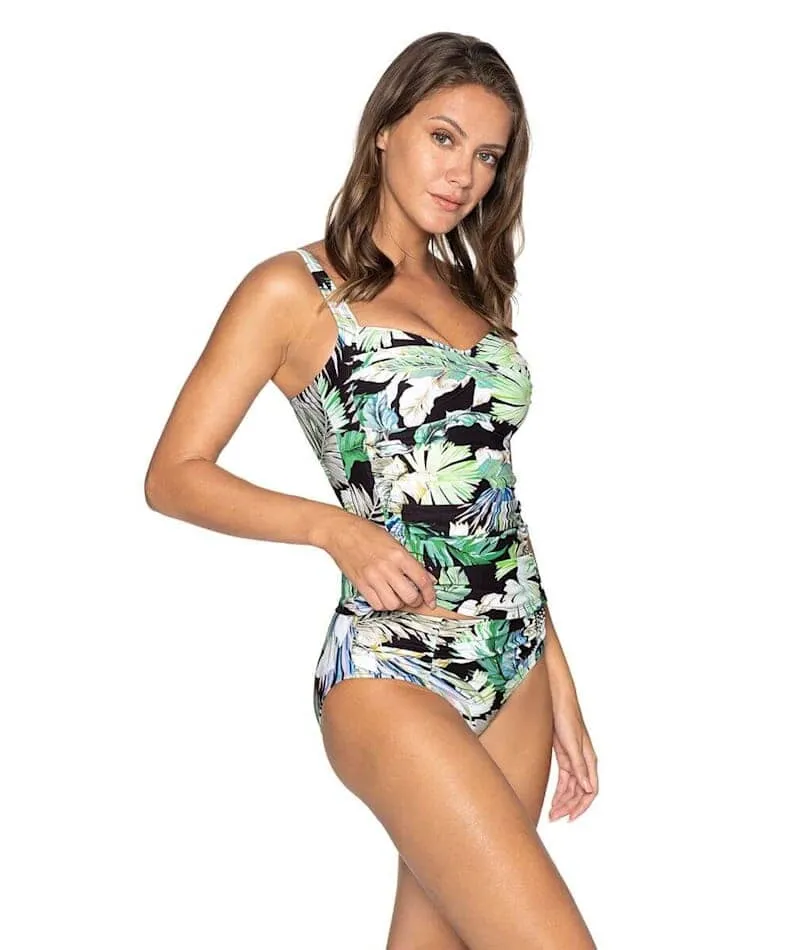Nip Tuck Kakadu Joanne Twist Front A-DD Cup Tankini Top - Black