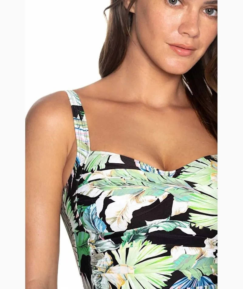 Nip Tuck Kakadu Joanne Twist Front A-DD Cup Tankini Top - Black