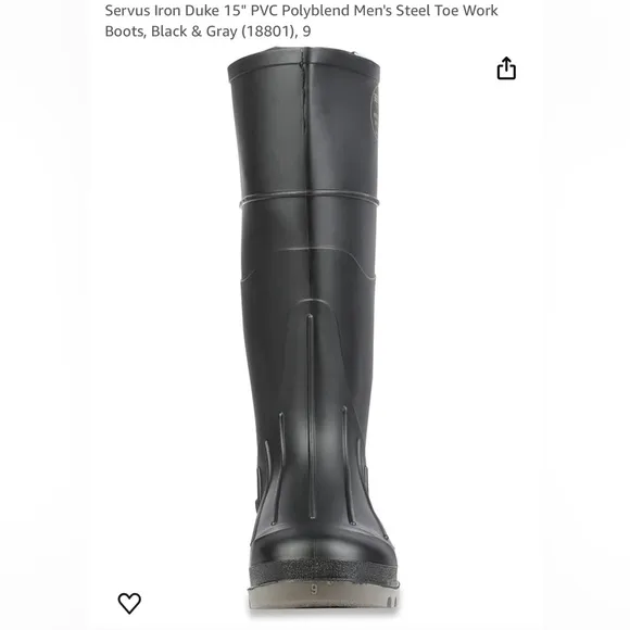 NWOT servus iron duke 15” poly end steel toe work boot