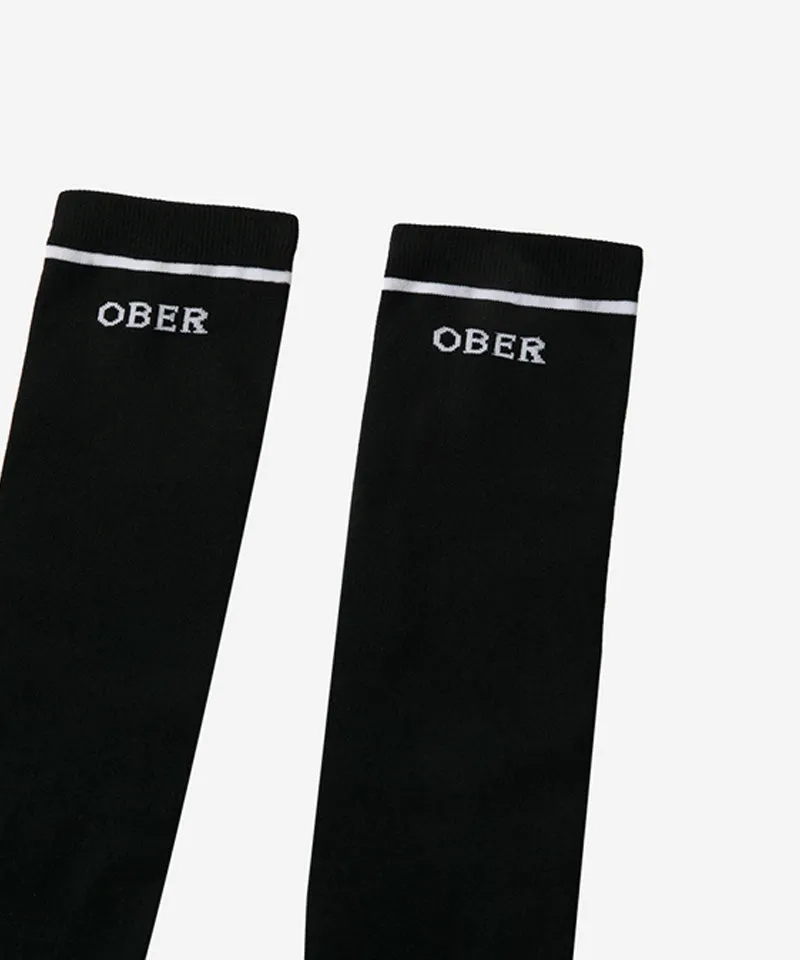OBER Golf Cooling Line Knee Socks  - Black