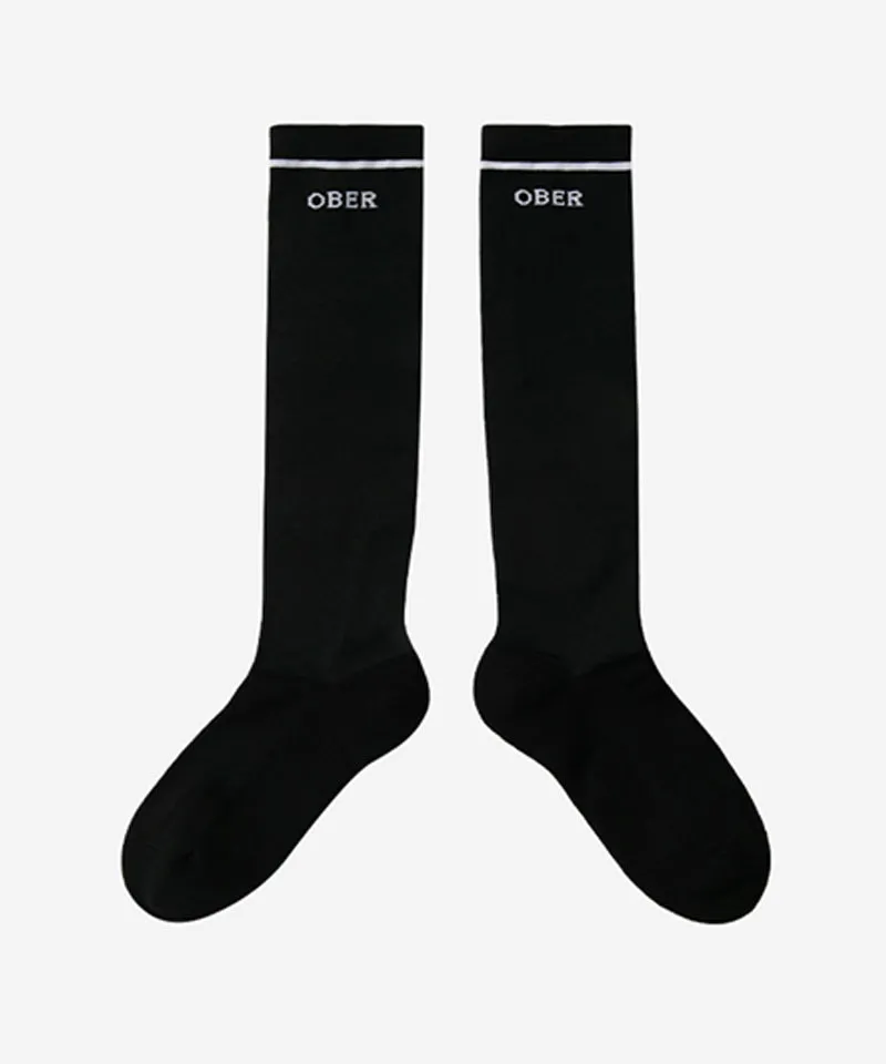 OBER Golf Cooling Line Knee Socks  - Black