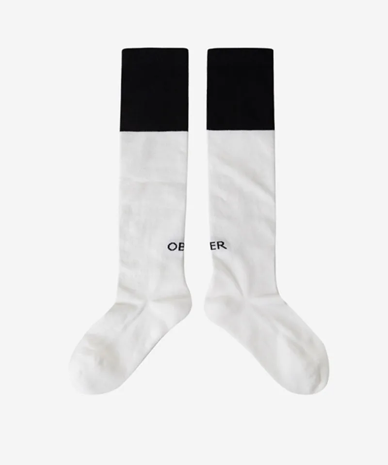 OBER Golf One-Tone Color Blocking Socks - Black