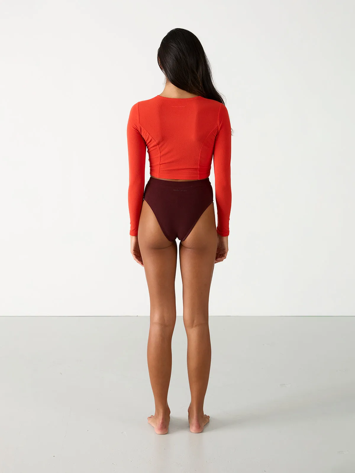 Ocean High Waist Bottom | Raisin
