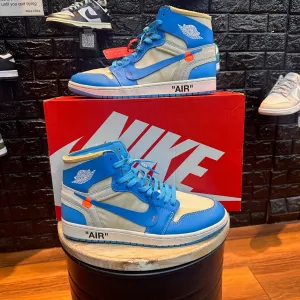 Off-White x Jordan 1 High OG 'UNC' - Gently Enjoyed (Used) Men 12 - No Box