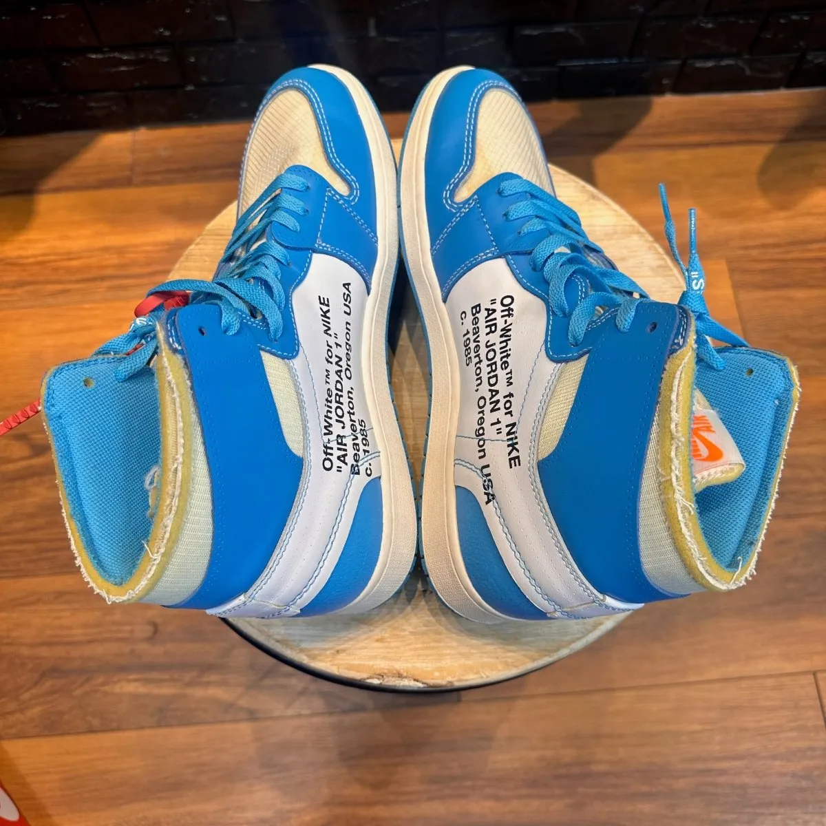 Off-White x Jordan 1 High OG 'UNC' - Gently Enjoyed (Used) Men 12 - No Box