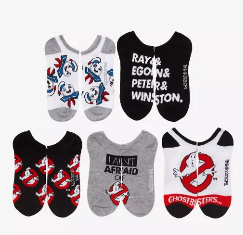 Officially Licensed GHOSTBUSTER Movie No Show Unisex Socks - Sets of 2 ( GB 2 )