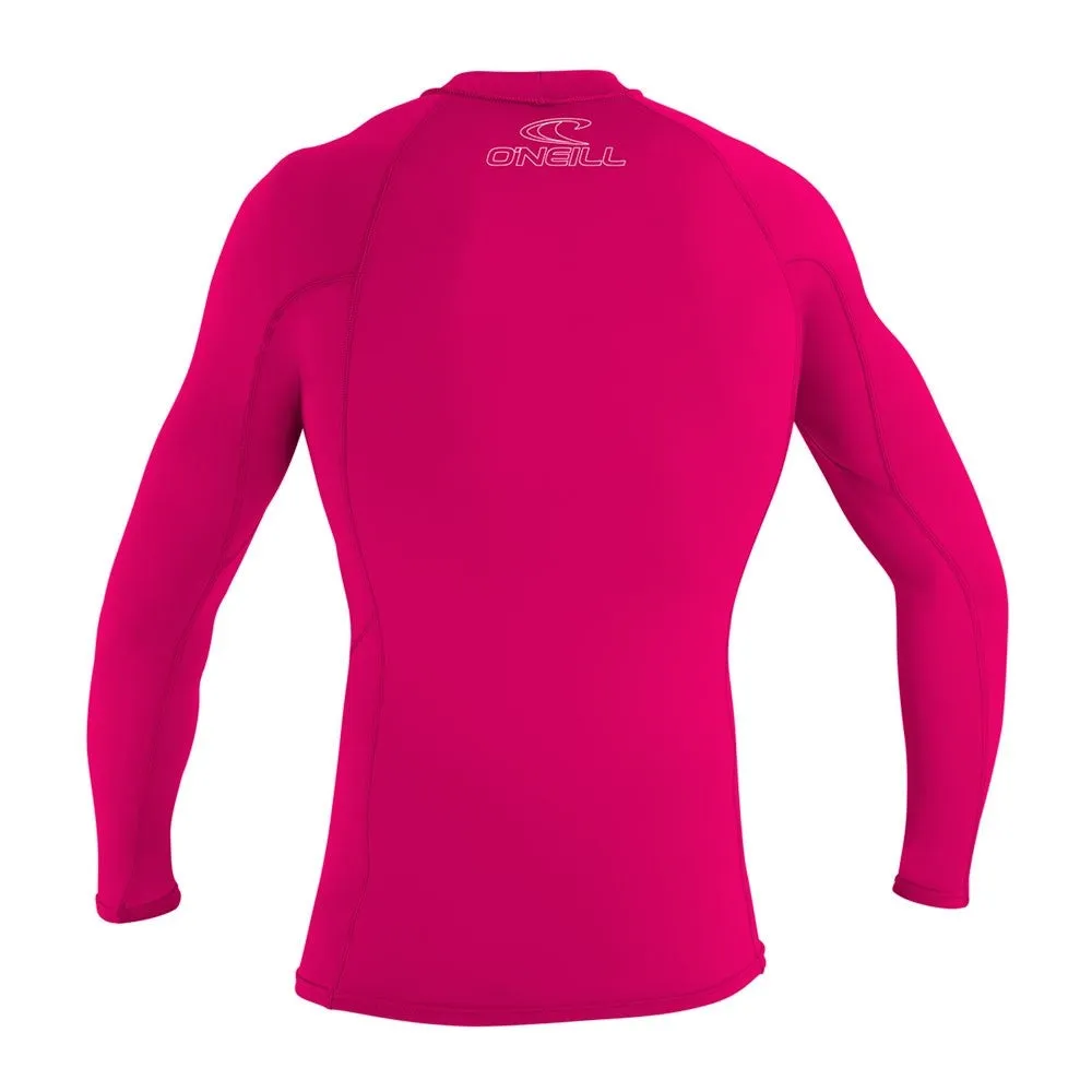 O'Neill Youth Basic Skins Long Sleeve Rash Guard  - Watermelon