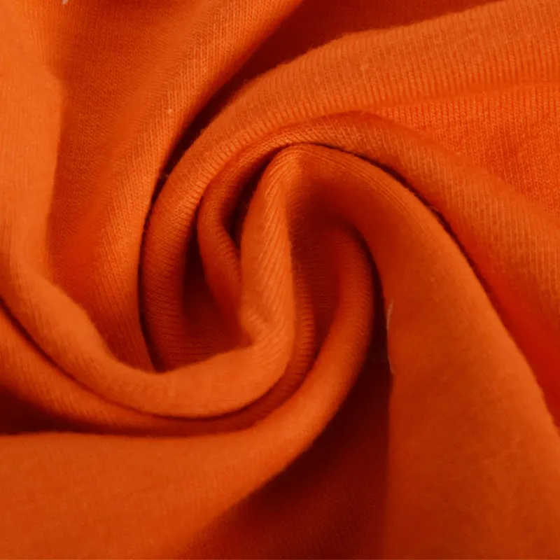 Orange Pentagram Round Neck Short Sleeve Tops
