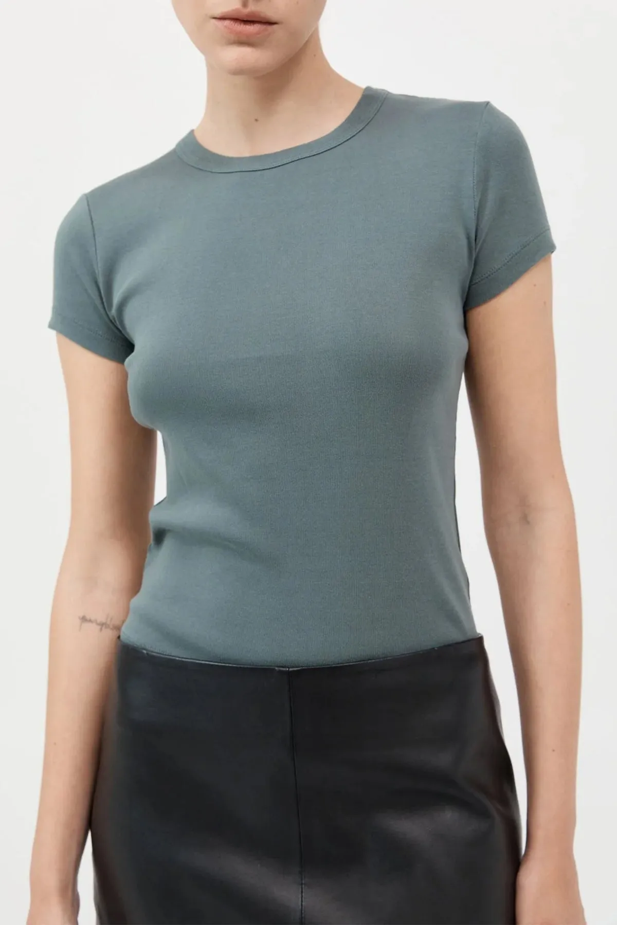 Organic Cotton Baby Tee in Balsam Green