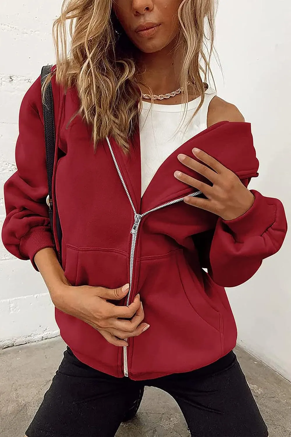 Oversized Zip Up Hoodie