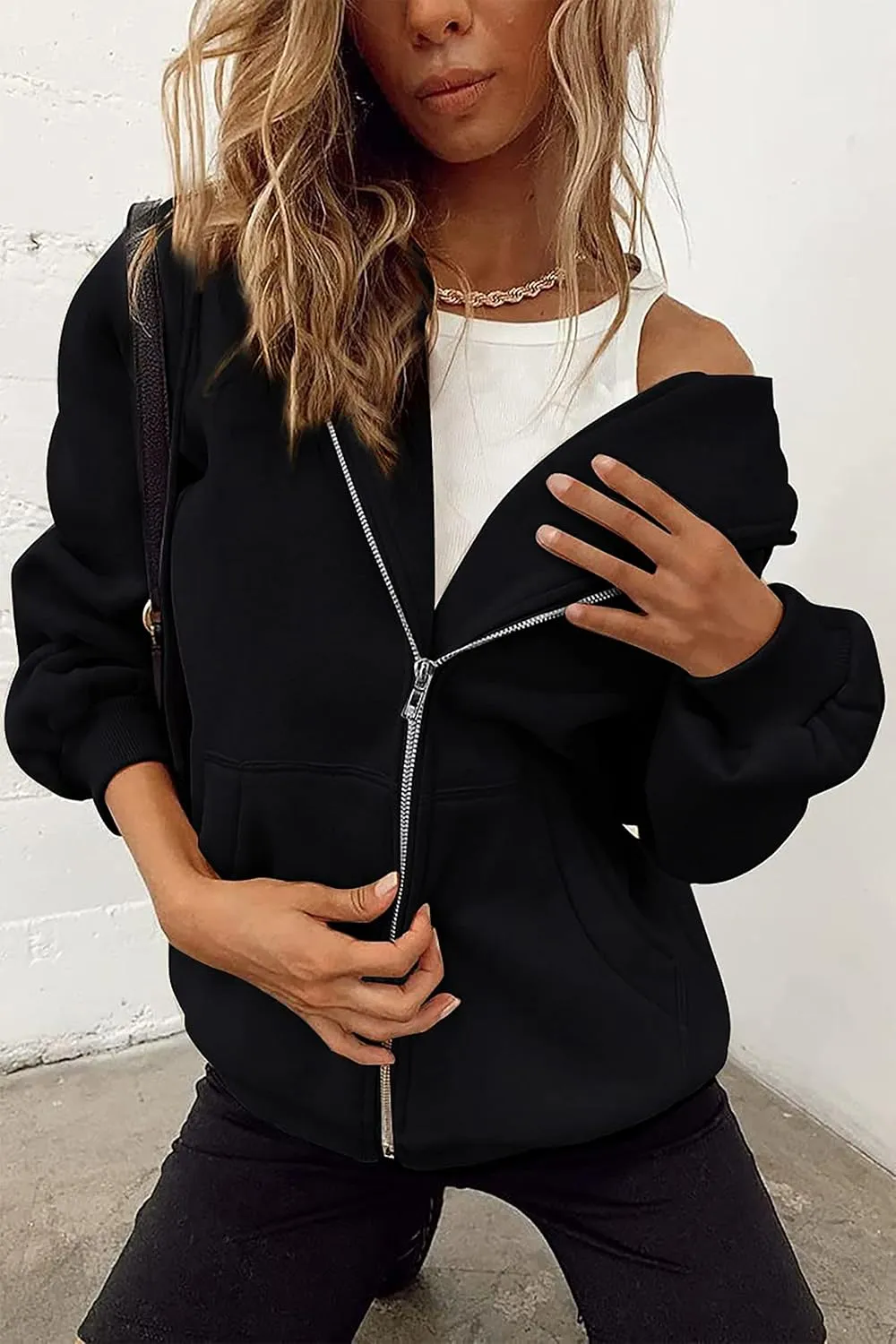 Oversized Zip Up Hoodie