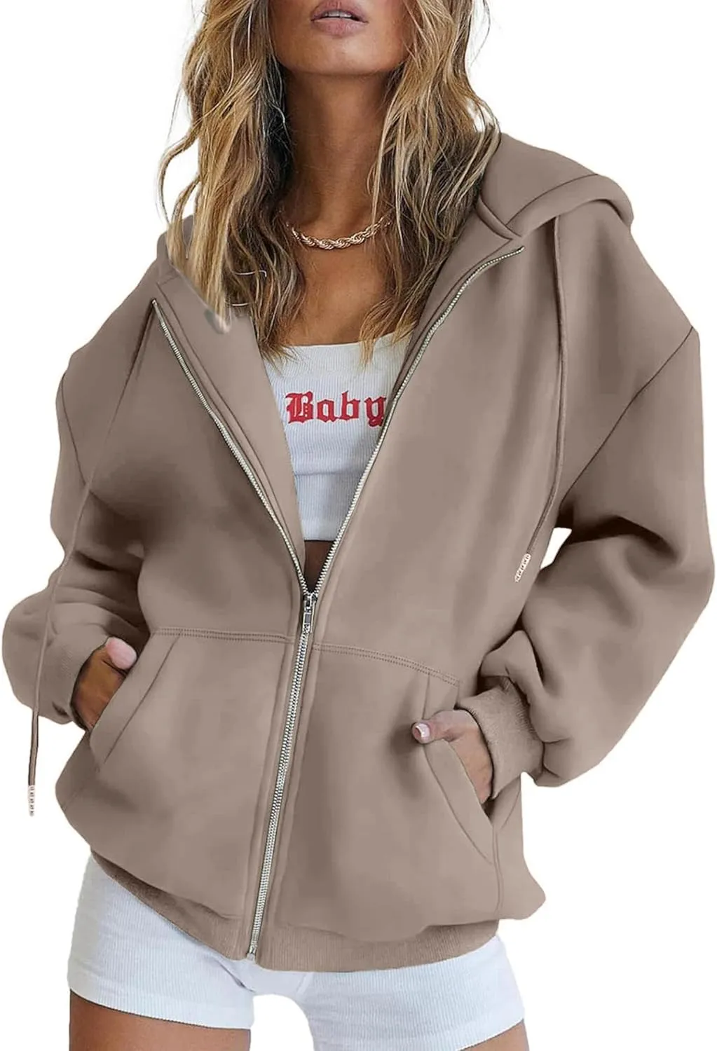 Oversized Zip Up Hoodie