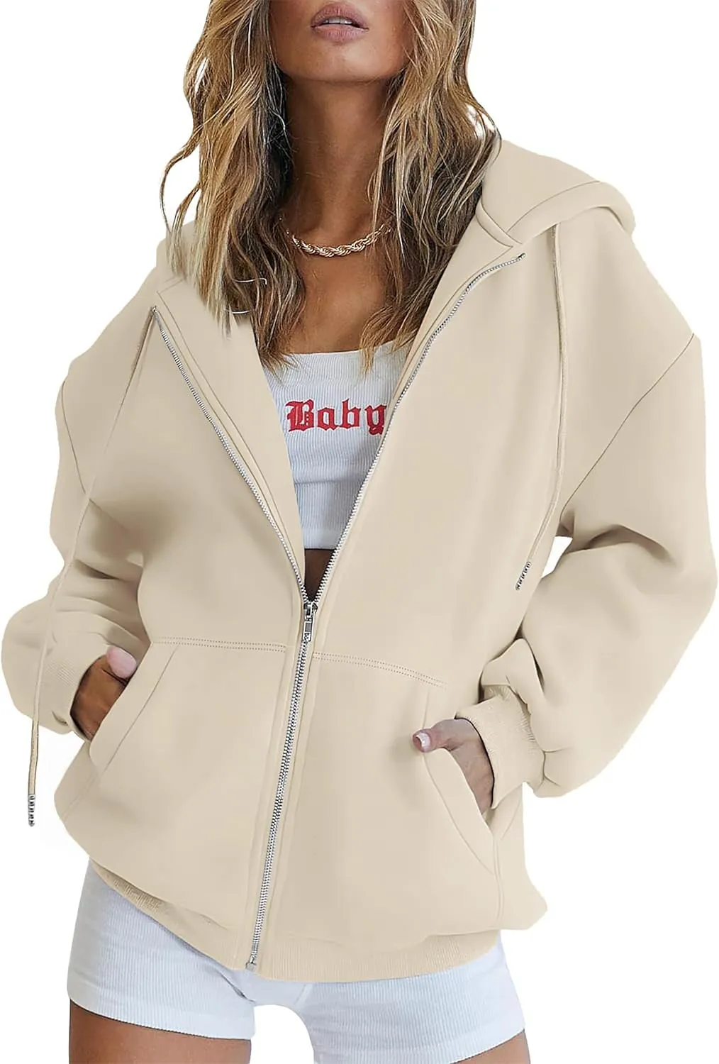 Oversized Zip Up Hoodie