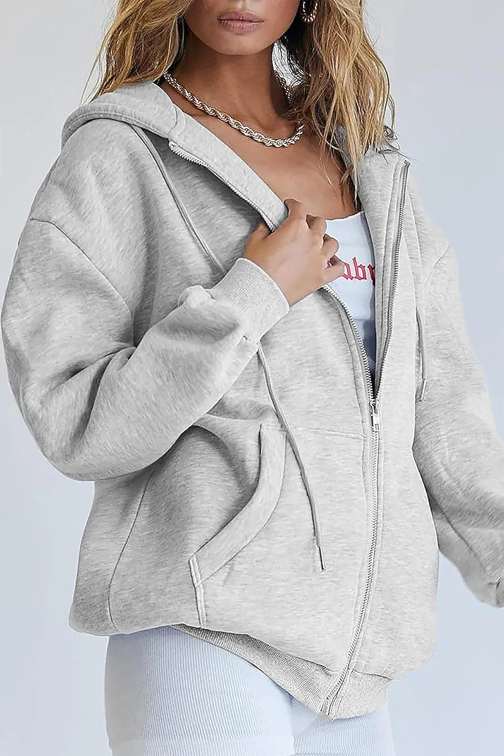 Oversized Zip Up Hoodie