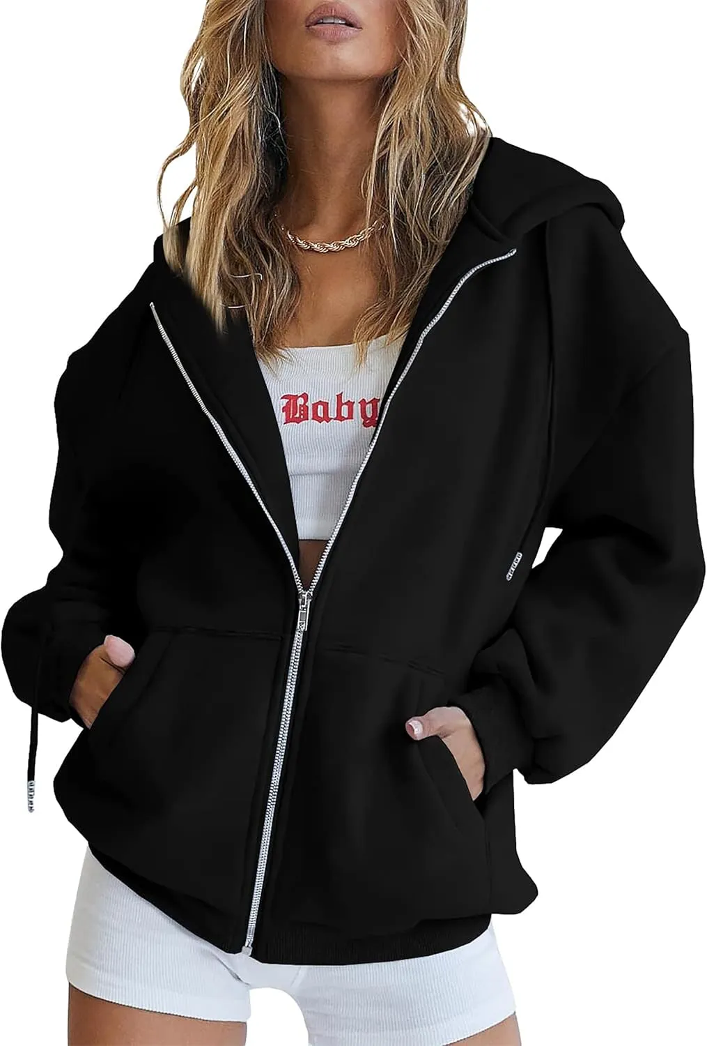Oversized Zip Up Hoodie