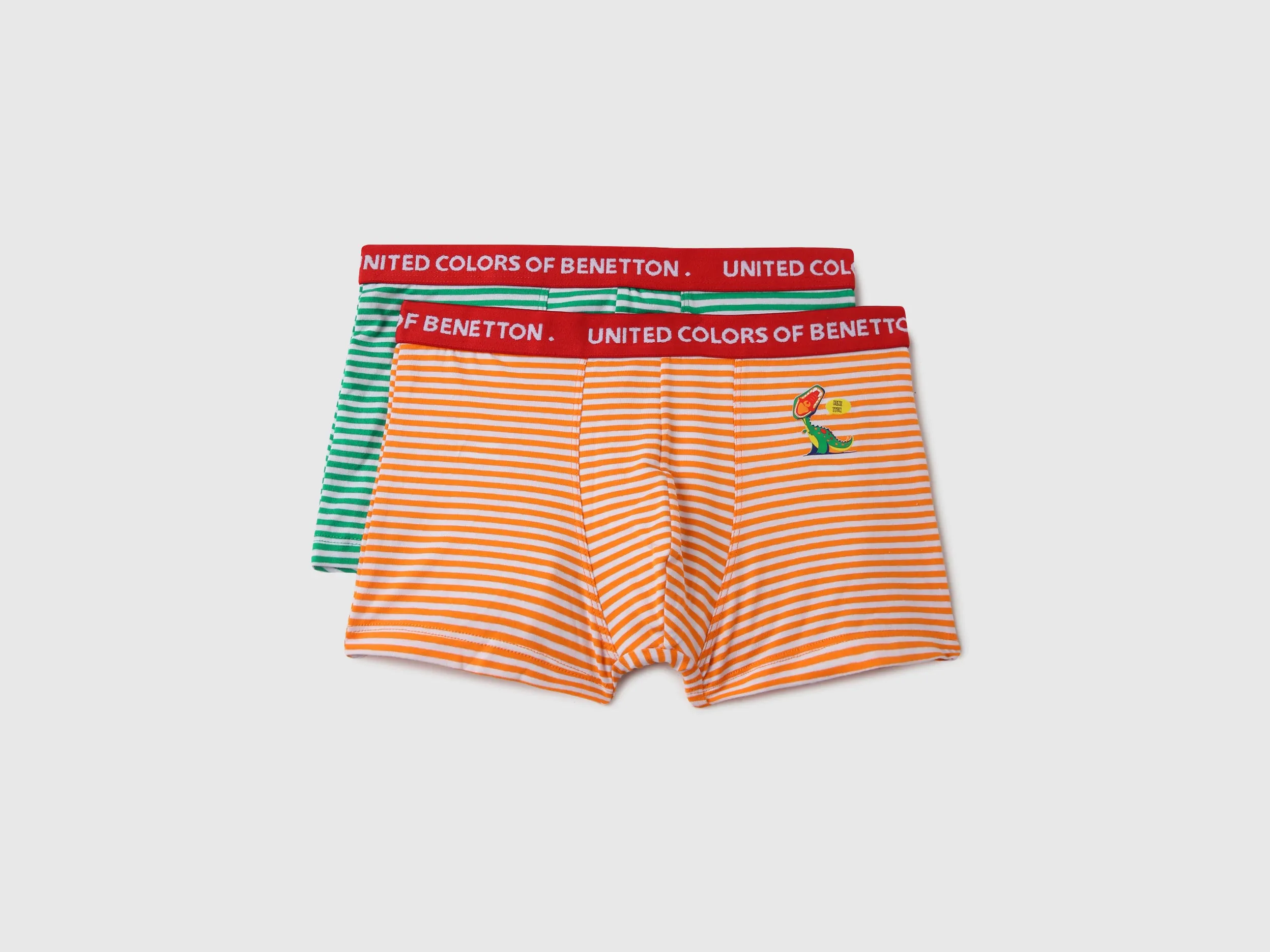 Pack of 3 Striped & Dino Sticker Print Low Rise Boxer Briefs