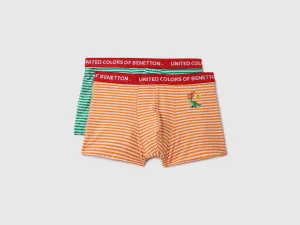 Pack of 3 Striped & Dino Sticker Print Low Rise Boxer Briefs