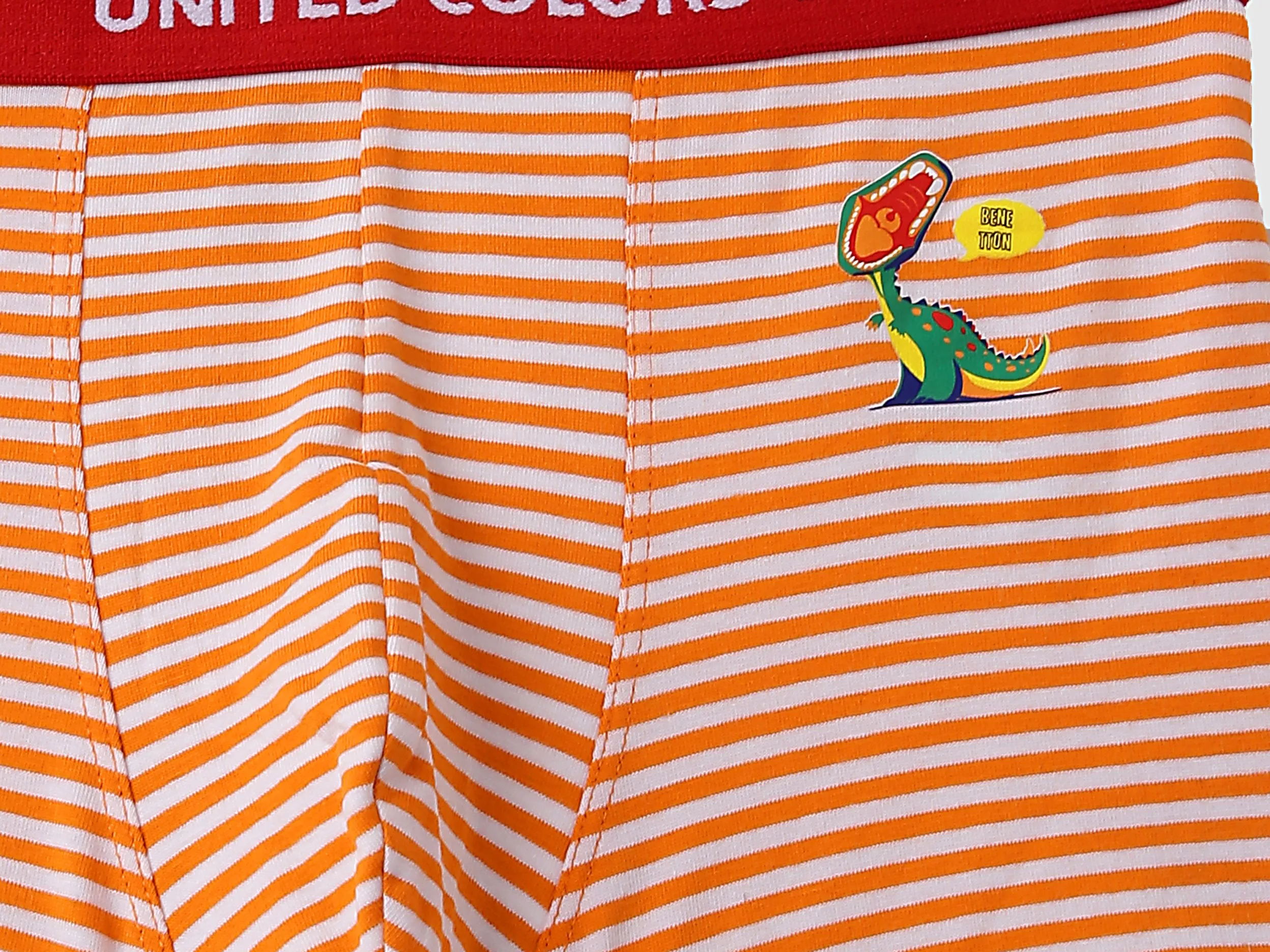 Pack of 3 Striped & Dino Sticker Print Low Rise Boxer Briefs