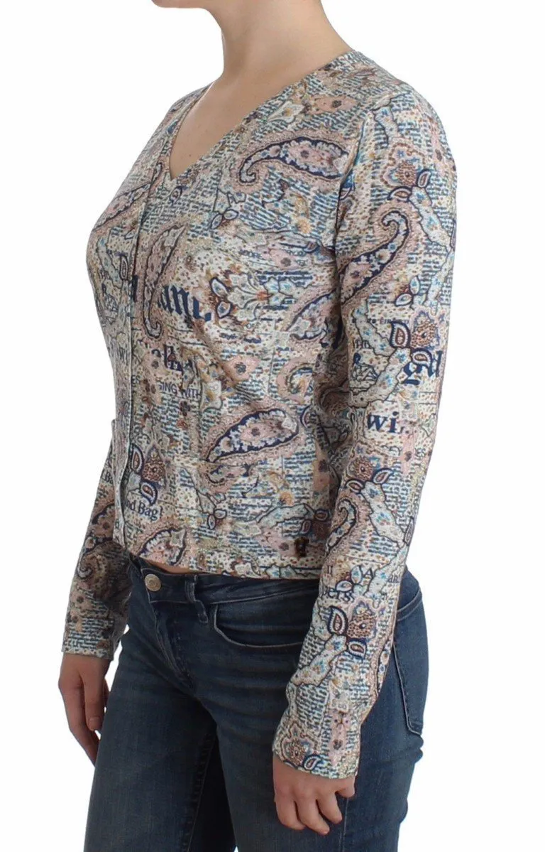 Paisley printed knit tank top