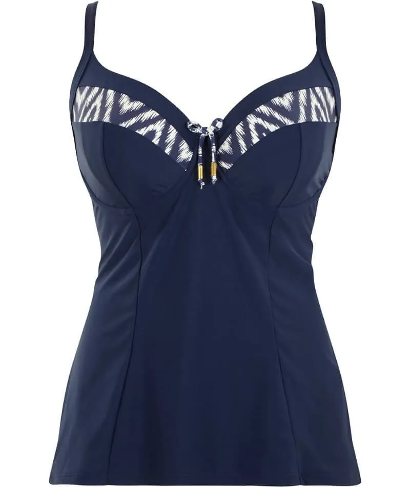 Panache Swimwear Oceana Balconnet D-J Cup Tankini Top - Navy