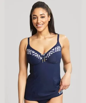 Panache Swimwear Oceana Balconnet D-J Cup Tankini Top - Navy