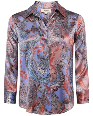 Periwinkle French Paisley Dani Blouse