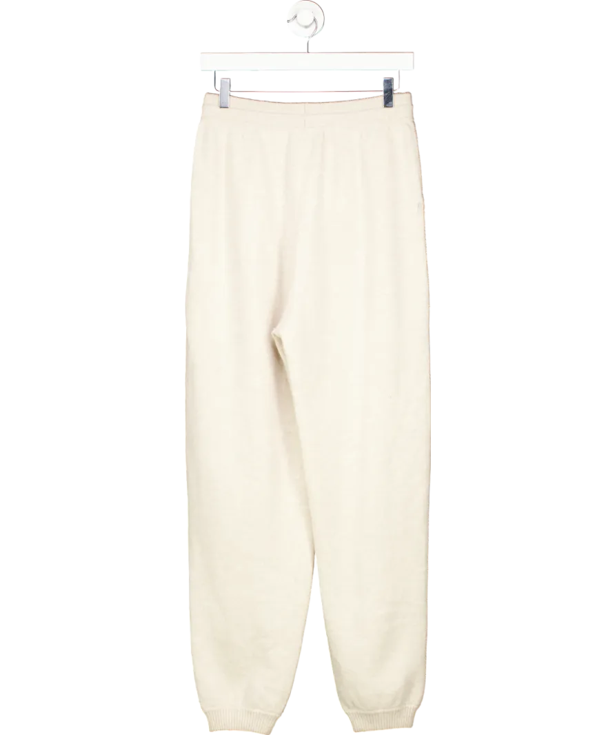 Piazza Castello Beige Impero Wide Leg Cashmere Trousers UK L