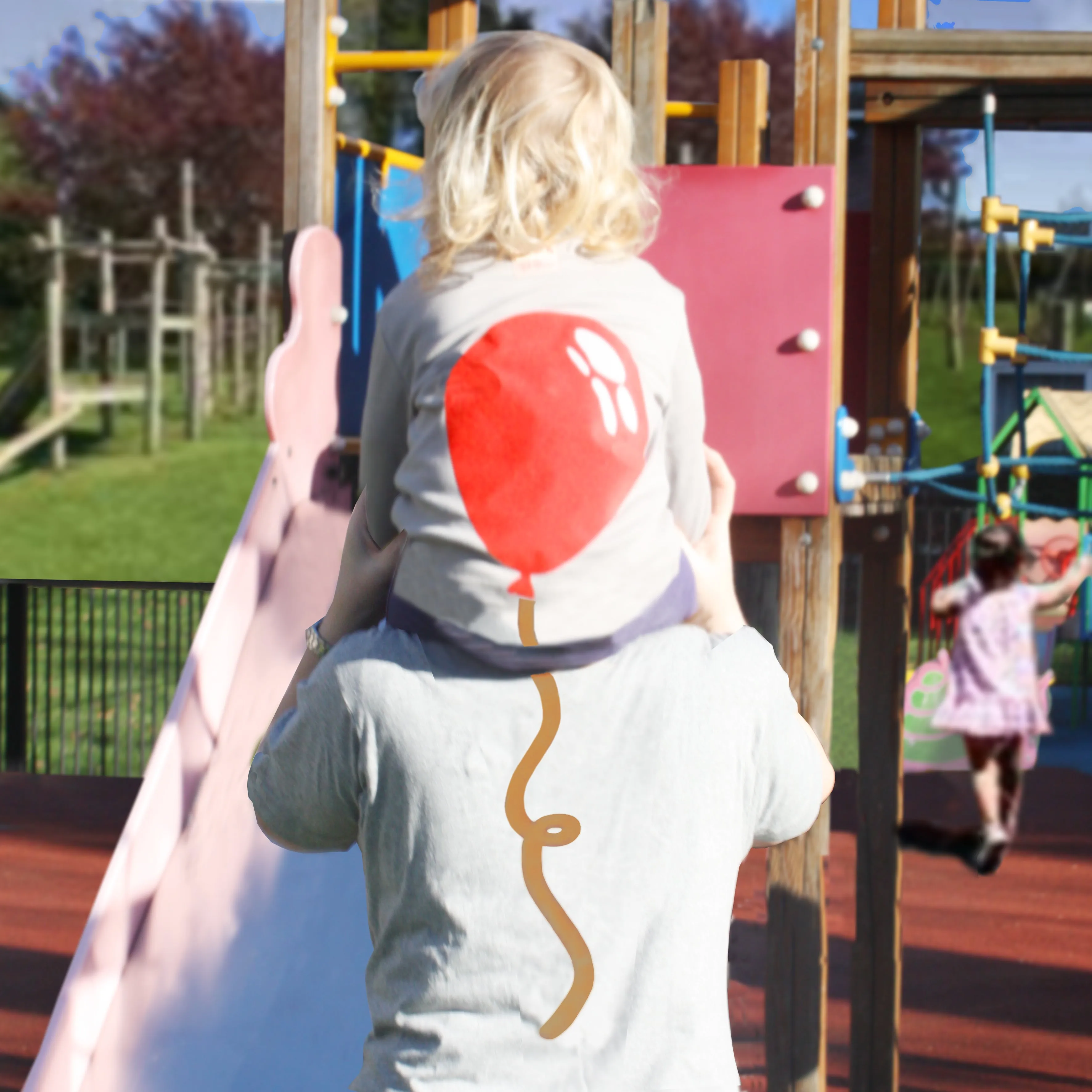 Piggy Back t shirt set for mum and child  - BALLOON