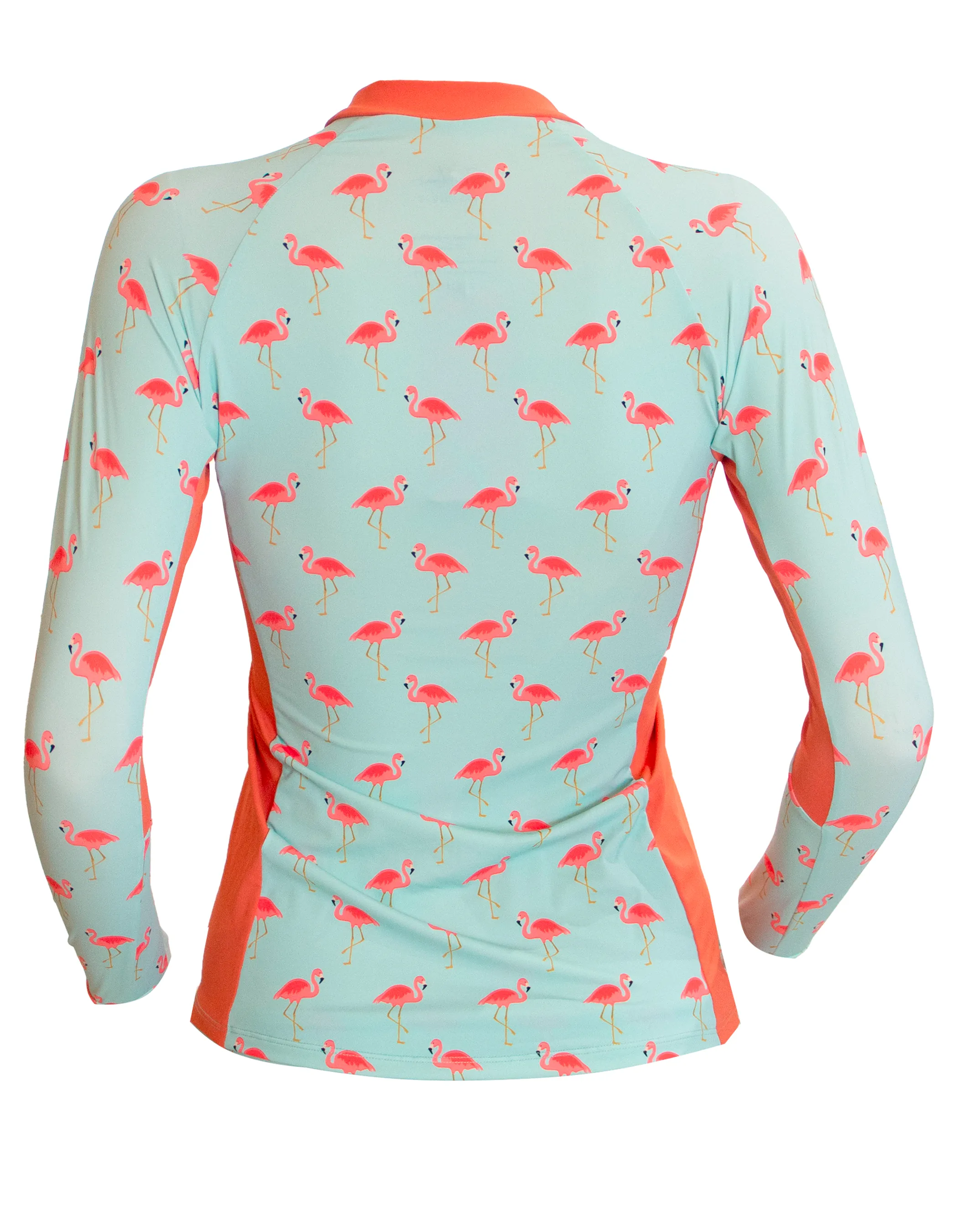 Pink Flamingo Womens Rash Guard