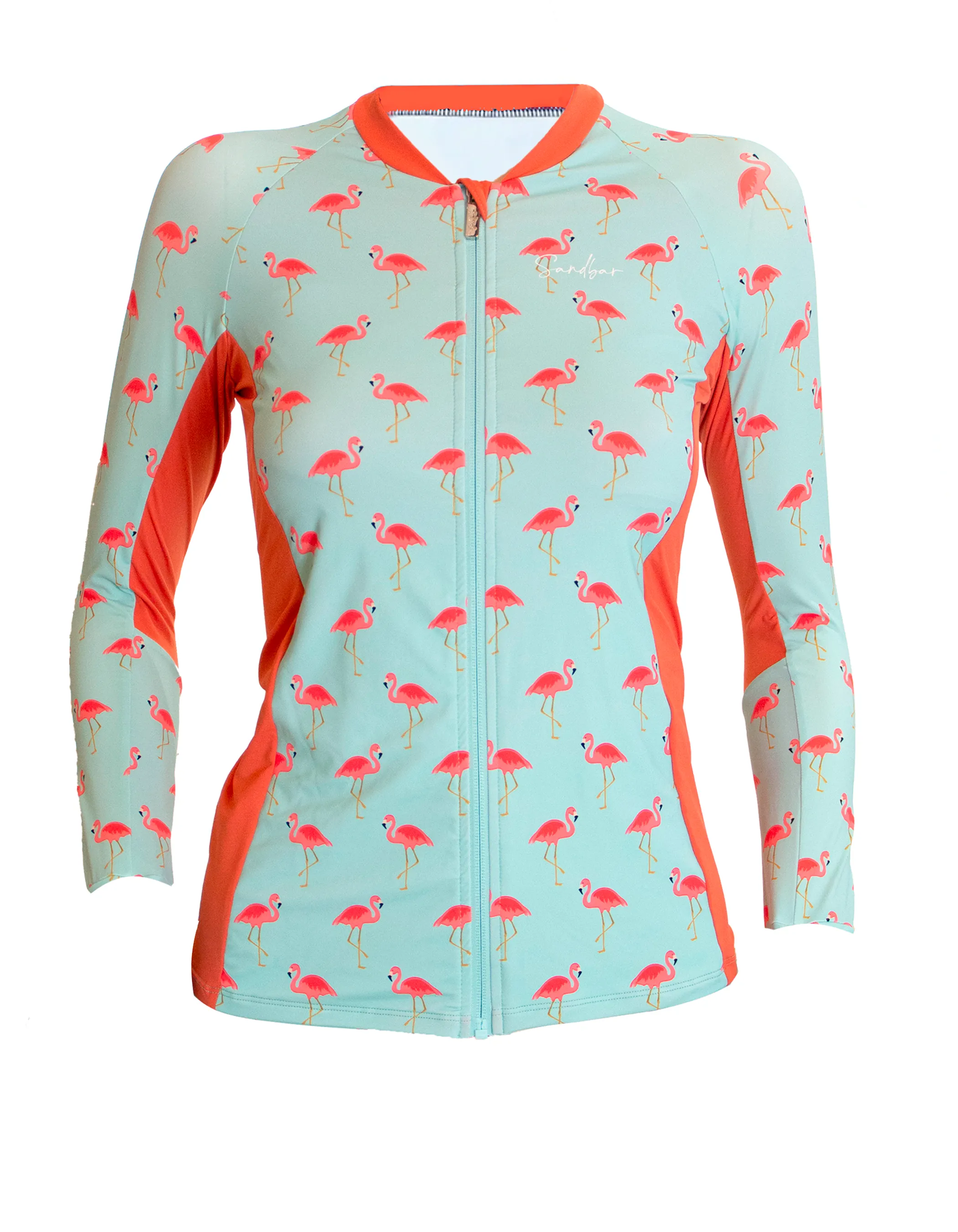 Pink Flamingo Womens Rash Guard
