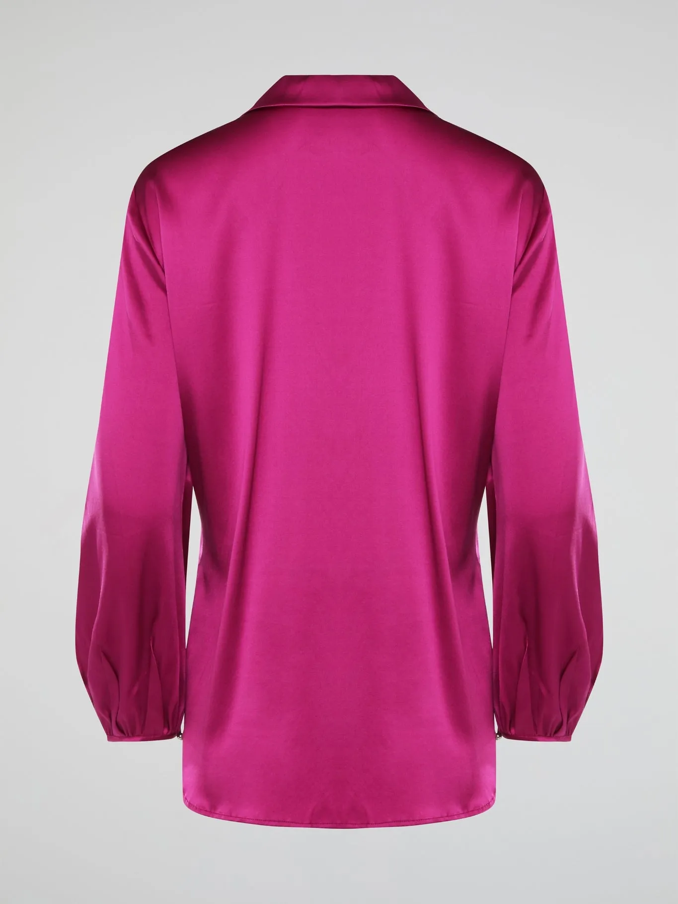 Pink Long Sleeve Silk Shirt