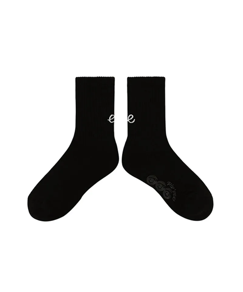 PIV'VEE ee Logo Socks - Ebony Black