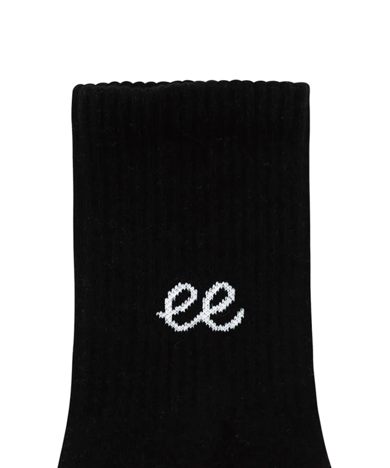 PIV'VEE ee Logo Socks - Ebony Black