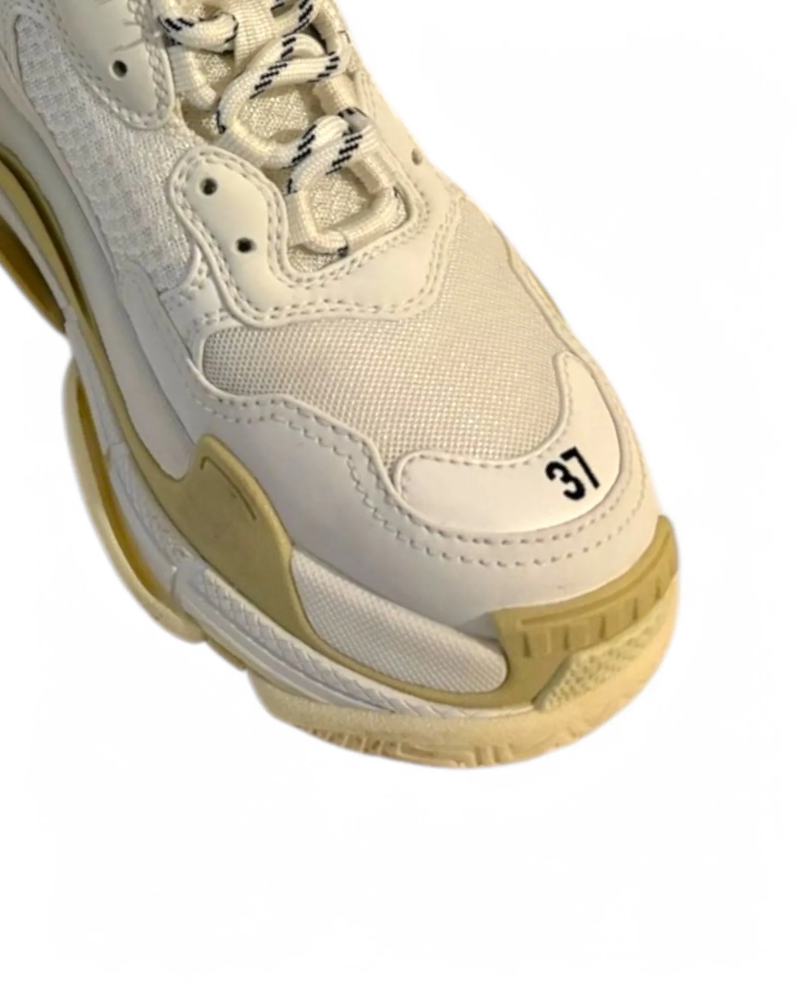 Pre-owned Balenciaga Sneakers Triple S in Beige