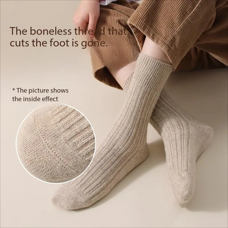 Premium 90% Wool Striped Socks