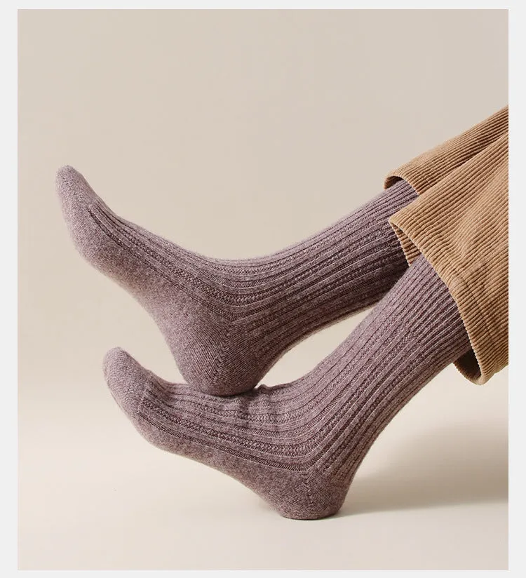 Premium 90% Wool Striped Socks