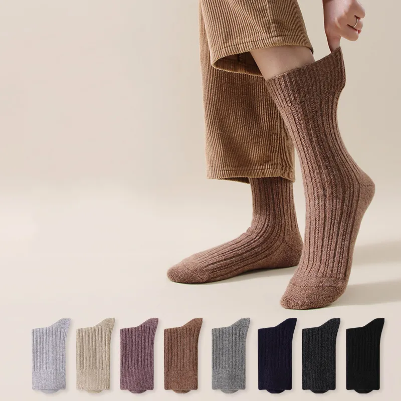 Premium 90% Wool Striped Socks