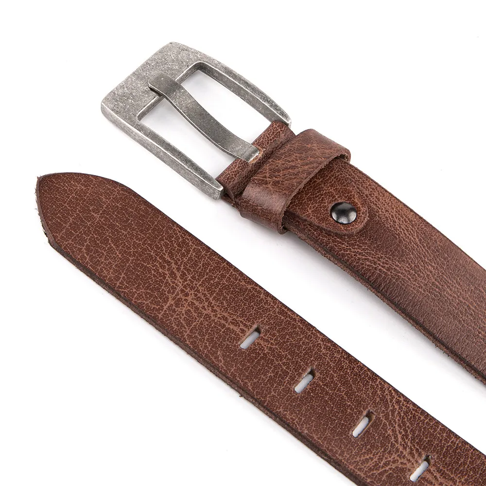 Premium Casual Leather Belt - Vintage Brown