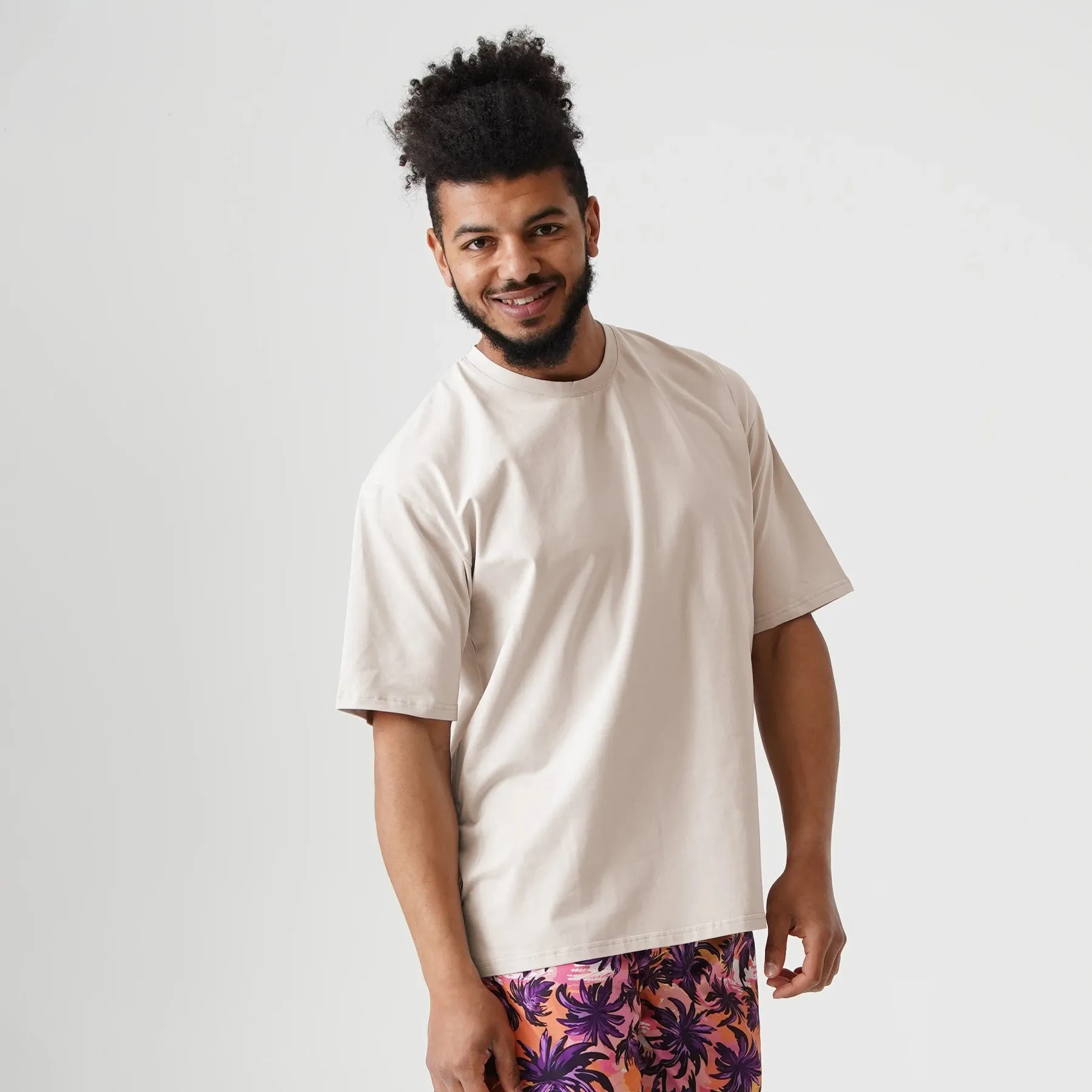 Premium Heavy Cotton Oversized T-Shirt, Almond