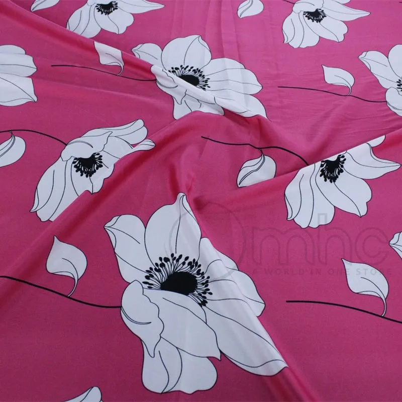 Printed Armani Satin Fabric 150cm