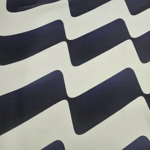 Printed Satin Fabric Navy 150cm
