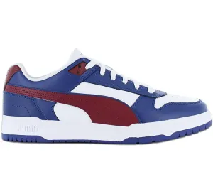Puma Rebound RBD GAME Low - Herren Schuhe Leder Blau-Weiß 386373-15