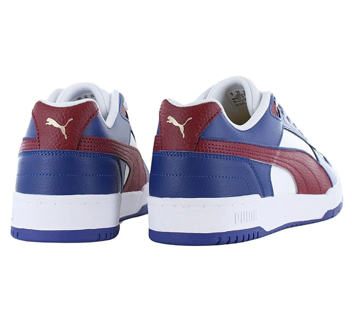 Puma Rebound RBD GAME Low - Herren Schuhe Leder Blau-Weiß 386373-15