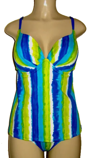 Push Up Underwire Tankini Swimwear and Timeless Low-Rise Bathing Suit Bottom