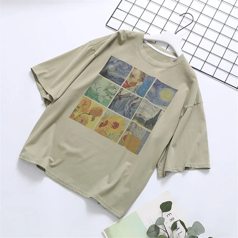 "VAN GOGH OIL PAINTING" T-SHIRTS K041701