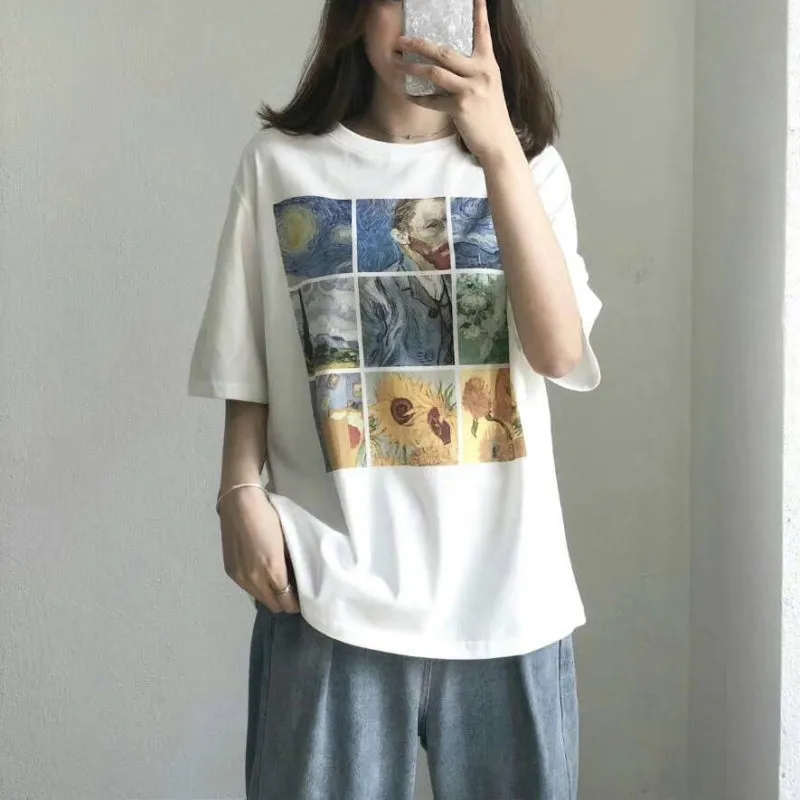 "VAN GOGH OIL PAINTING" T-SHIRTS K041701