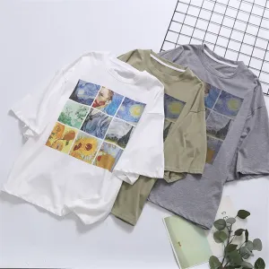 "VAN GOGH OIL PAINTING" T-SHIRTS K041701
