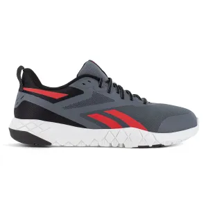 Reebok Mens Flexagon Force XL Grey/Red Microfiber Work Shoes 11 6E