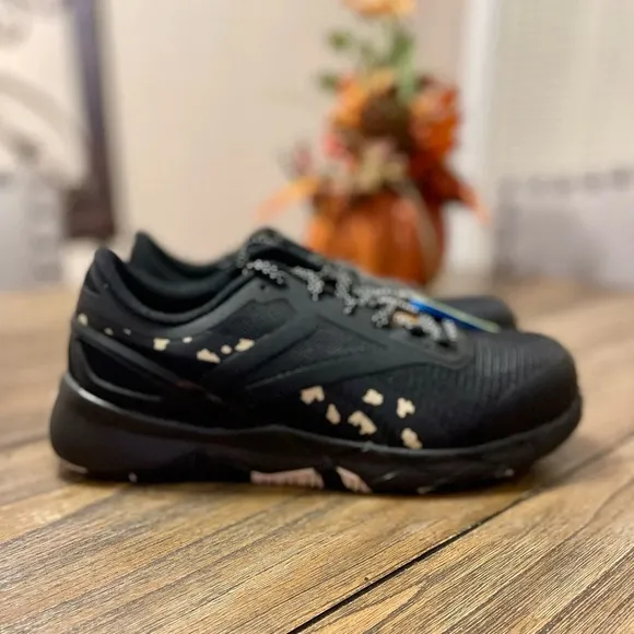 Reebok Women’s Nanoflex TR Athletic Work RB 366 Black Camo Size 9.5 W Comp Toe